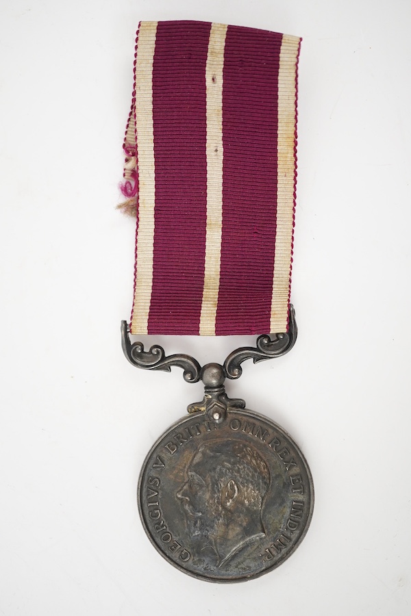 A George V Meritorious Service Medal (MSM), awarded to SJT. MJR. W. Patterson R.A. Condition - fair.